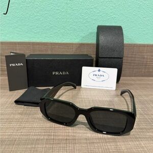 Prada Black Sunglasses with Dark Smoke Lenses